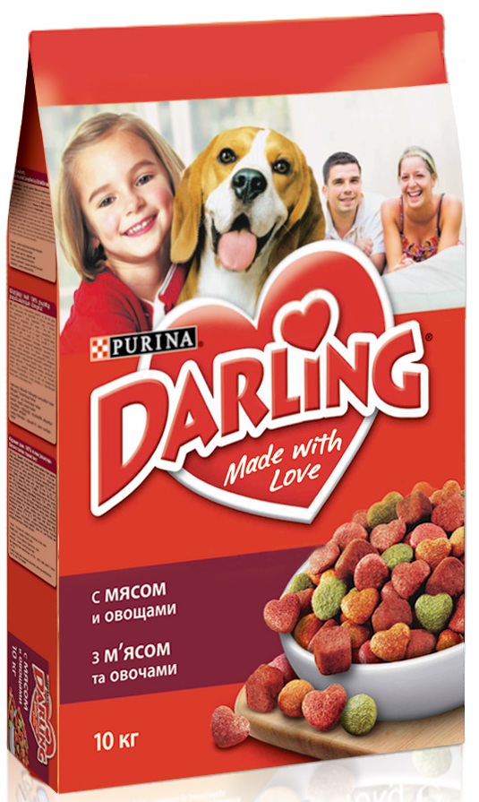 Сухой корм для собак с мясом и овощами "Darling"